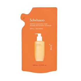 Sulwhasoo front tube of Gentle Cleansing Foam showing packaging and benefit of gentle cleansing