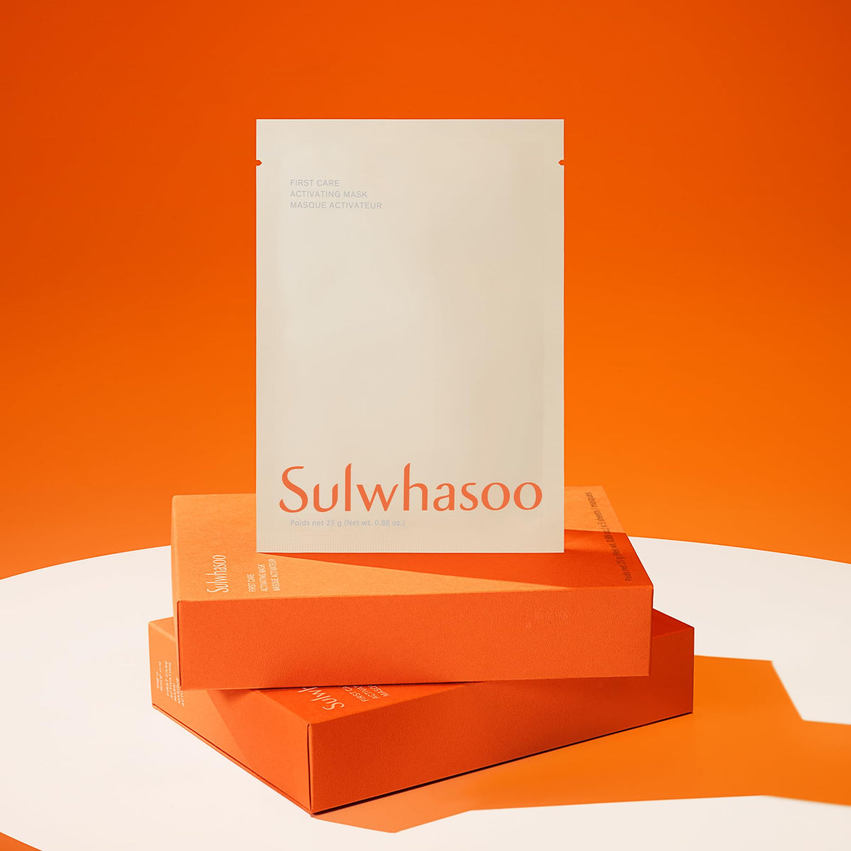 Sulwhasoo mask held in hand illustrating single-use convenience and potency