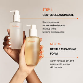 Sulwhasoo hand-held size comparison demonstrating jumbo value and lasting supply benefit