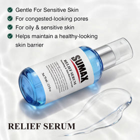 Sumax pump dispensing serum highlighting easy application and control