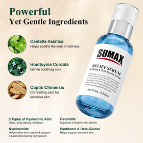 Sumax serum watery texture on hand demonstrating lightweight hydration