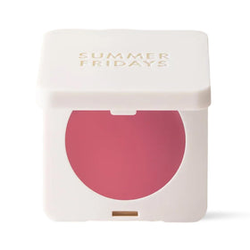 Summer Fridays jar front view showing Sweet Rosé shade and compact design for portability