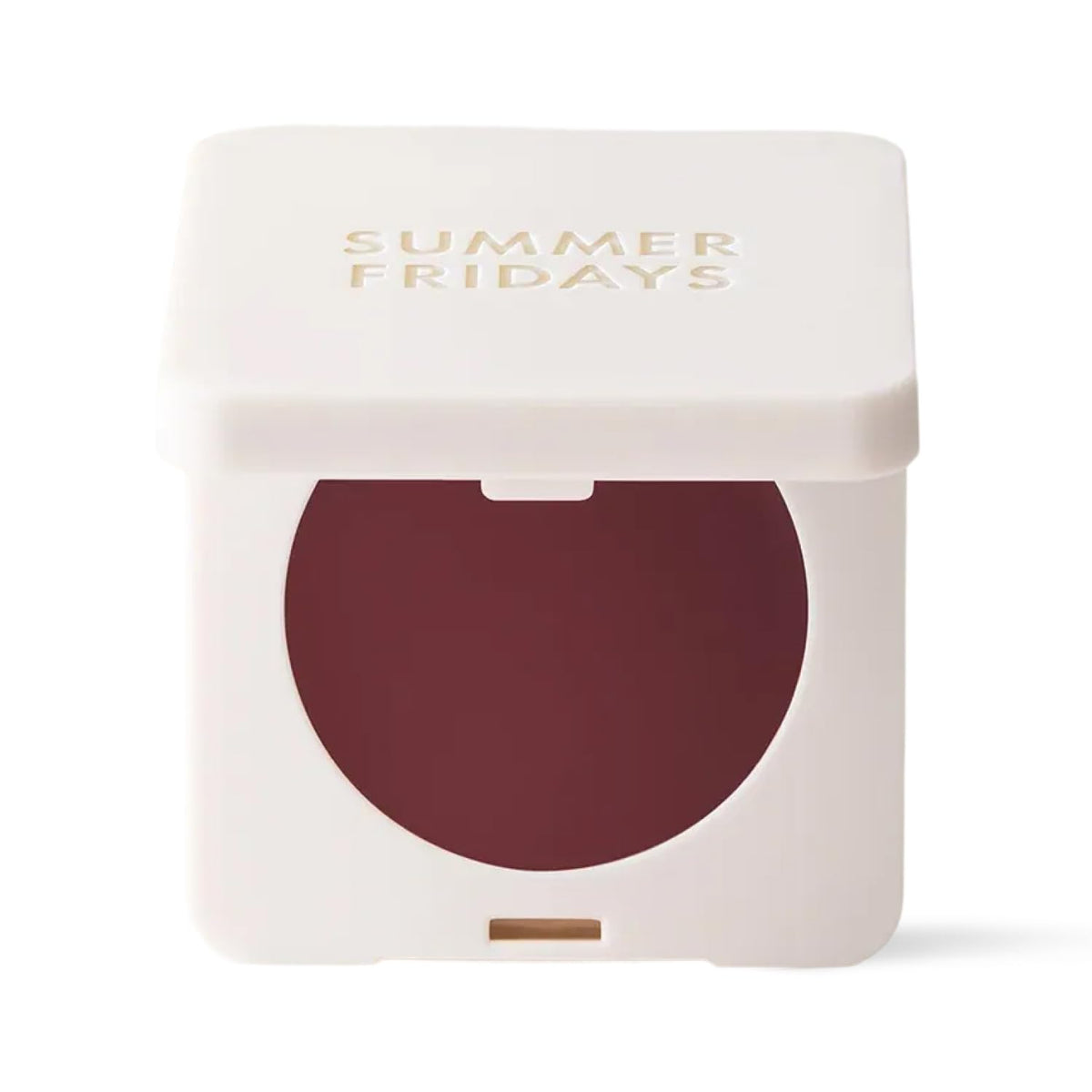 Summer Fridays jar front view showing Berry Spritz shade and compact size for travel
