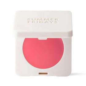 Summer Fridays front packaging showing compact blush balm and brand, easy-to-use design