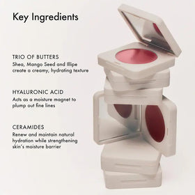 Summer Fridays open cap with buttery product showcasing nourishing ingredients