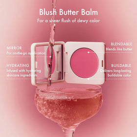 Summer Fridays open balm close-up showing creamy texture and buttery finish for easy blending