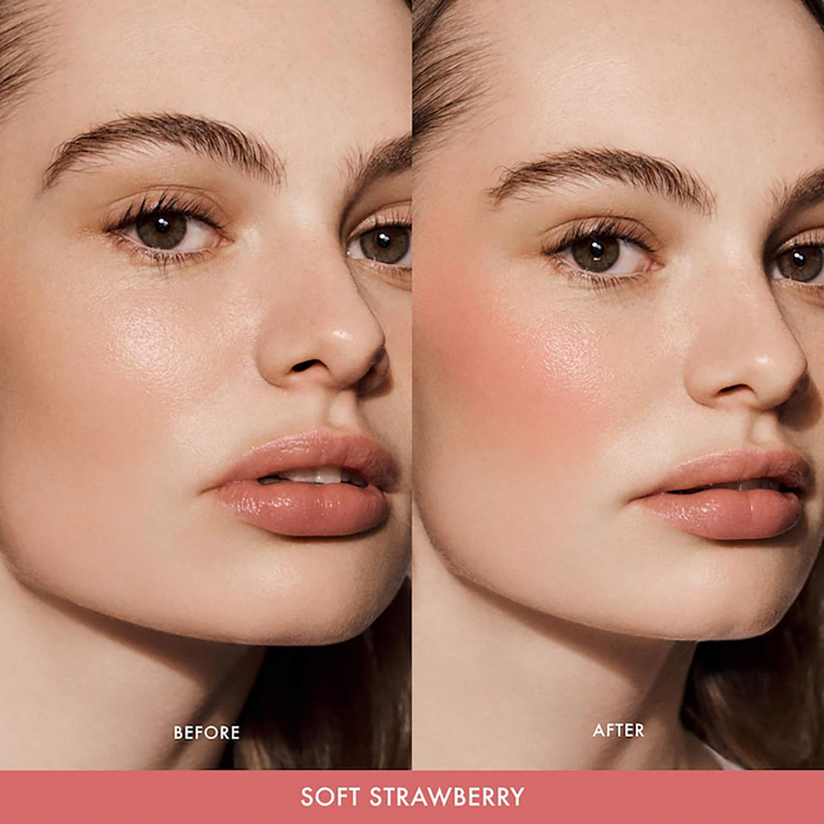 Summer Fridays brush application on cheek showing effortless blending and natural finish
