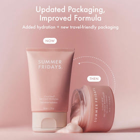 Summer Fridays open jar revealing lightweight gel-cream texture for fast absorption benefit