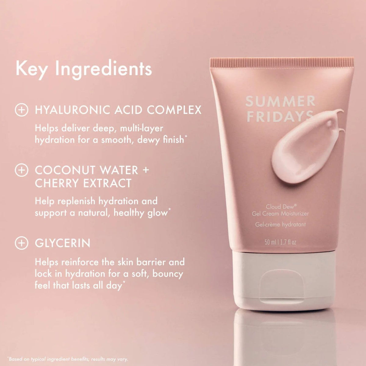 Summer Fridays dispensing gel cream onto fingertip to demonstrate simple, hygienic use