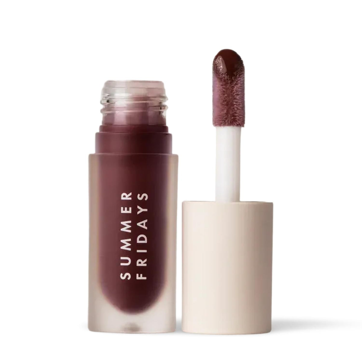 Summer Fridays front packaging showing sleek tube and rosewood tint benefit