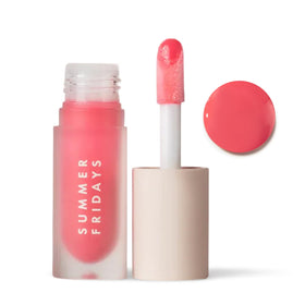 Summer Fridays front packaging shows glossy pink oil and clean branding for attractive shelf appeal