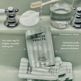 Summer Fridays dual-sided pad detail highlighting gentle exfoliation