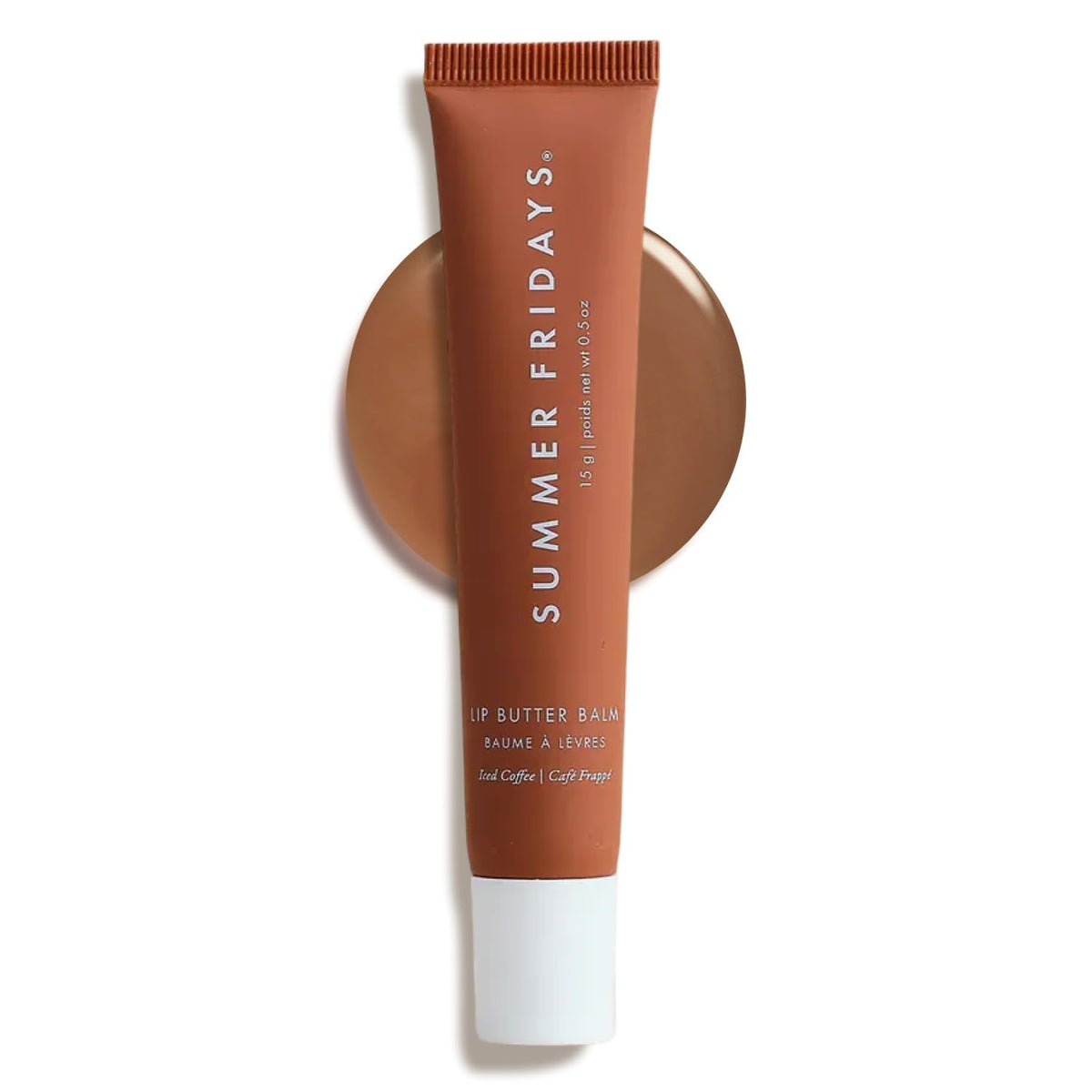 Summer Fridays front packaging showing tinted lip butter and compact size benefit