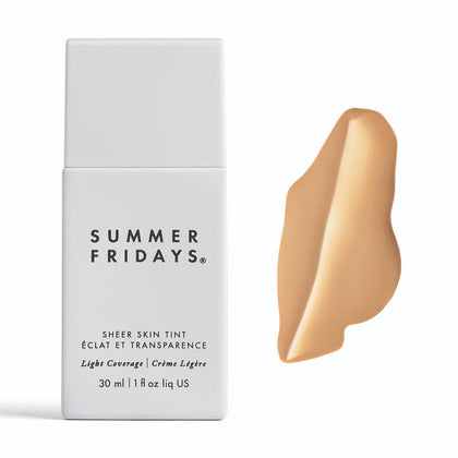 Summer Fridays front packaging showing bottle and box, clear product benefit