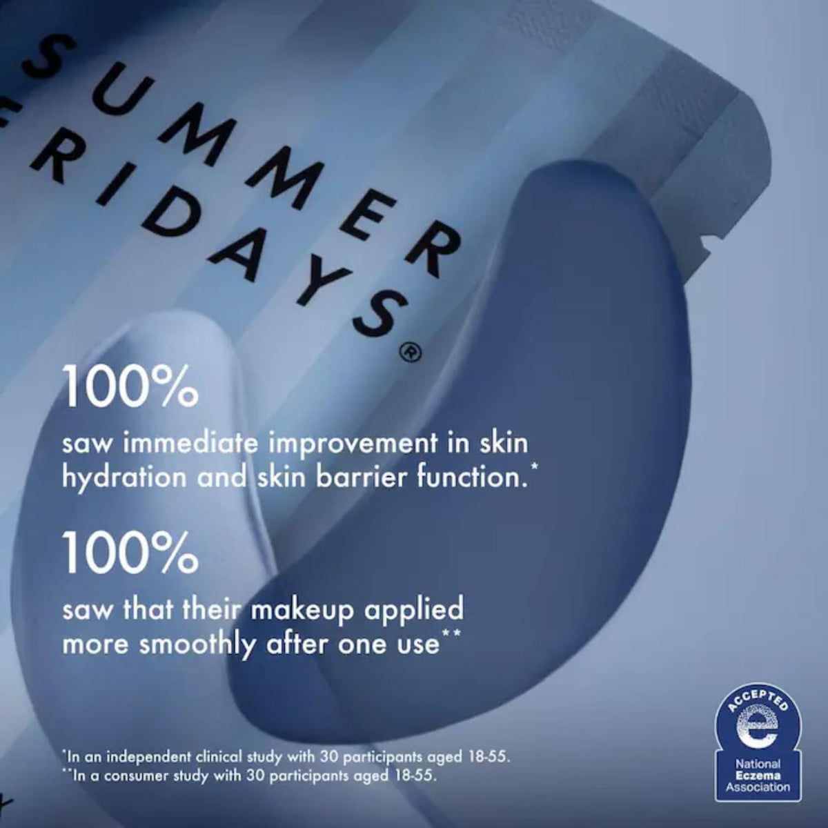 Summer Fridays ingredient visual highlighting caffeine and peptides benefits