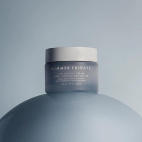 Summer Fridays ingredients label close-up showing key hydrators and fragrance-free benefit