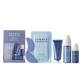 Summer Fridays full Jet Lag Essentials set displayed, compact travel hydration