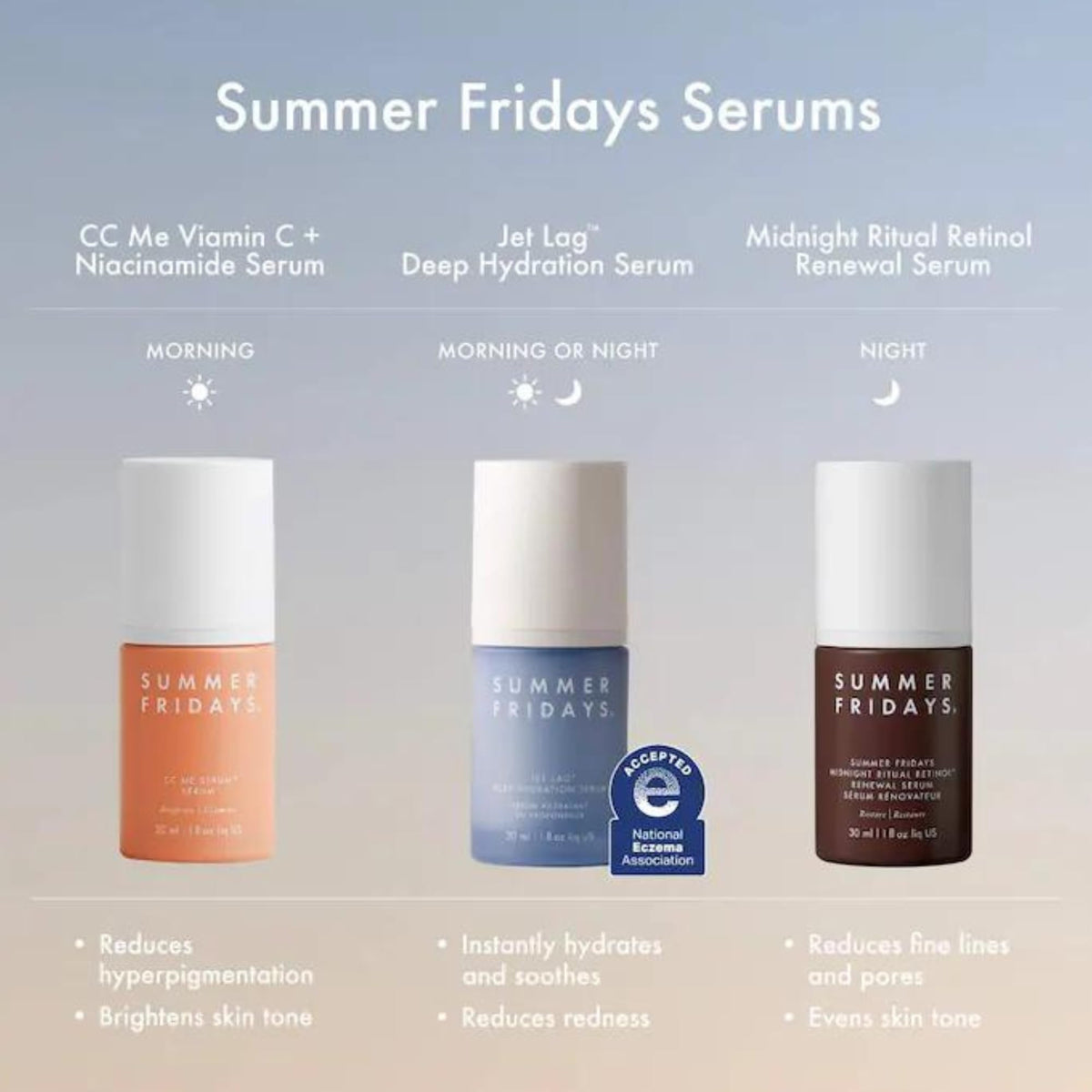 Summer Fridays in-routine with moisturizer showing layering compatibility