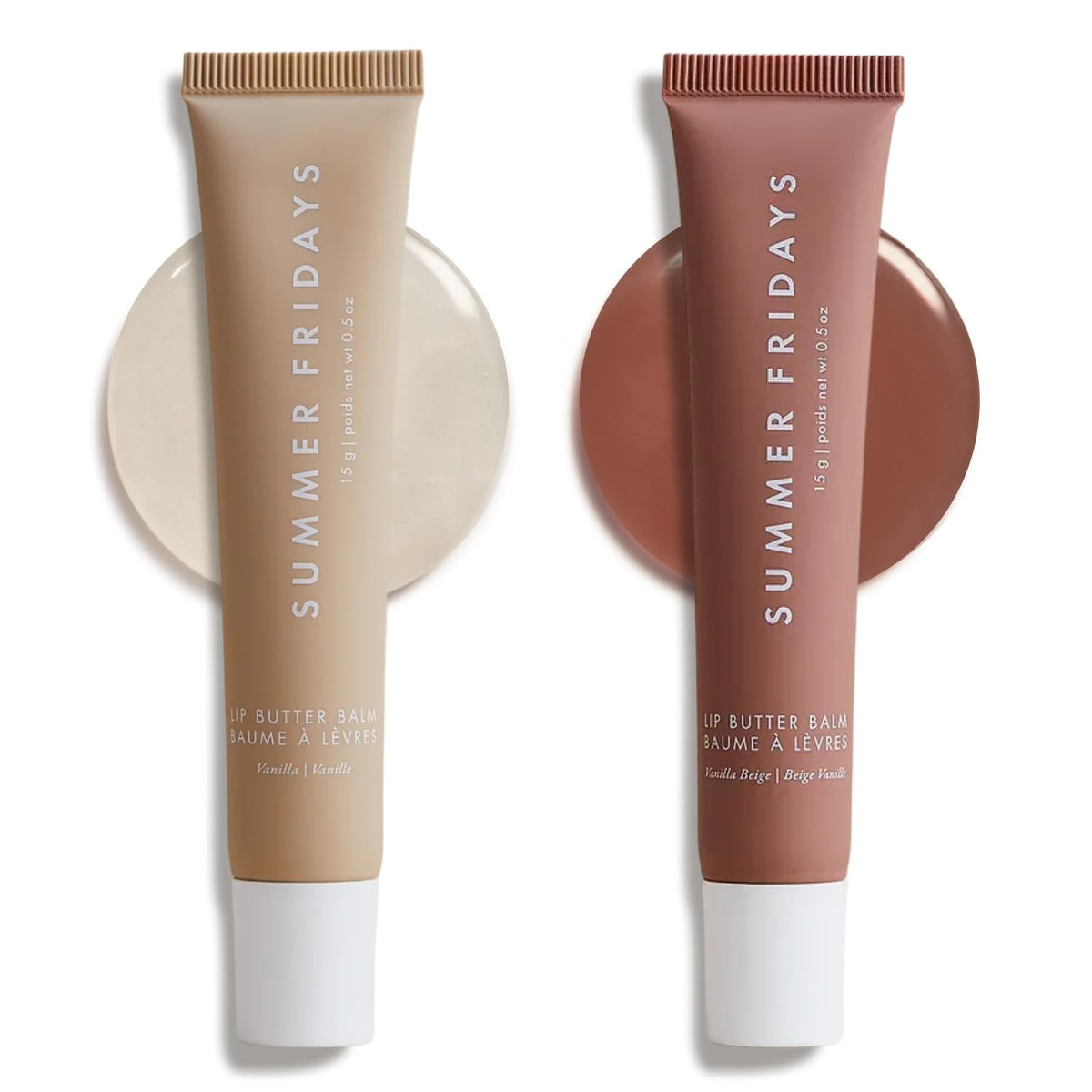 Summer Fridays front packaging showing both Vanilla and Vanilla Beige, ready to hydrate
