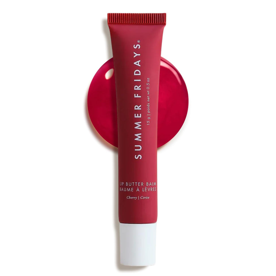 Summer Fridays front packaging showing compact balm and cherry tint benefit
