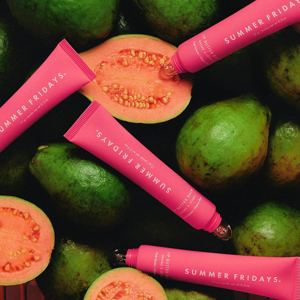 Summer Fridays tube inside a purse showing travel-ready convenience and hydration