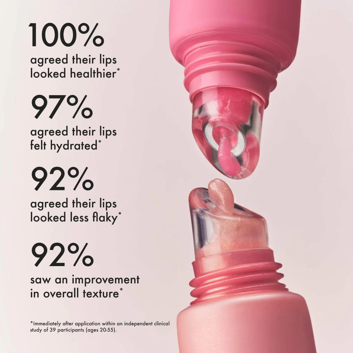 Summer Fridays lip in use daytime shine showing glossy finish and natural color