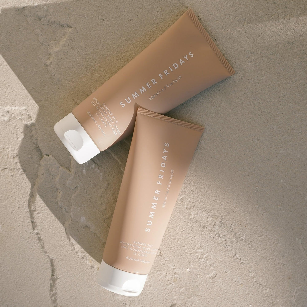 Summer Fridays lotion being applied to forearm to show quick absorption and hydrated skin benefit