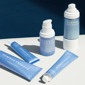 Summer Fridays mist used at night beside bed to calm and replenish skin