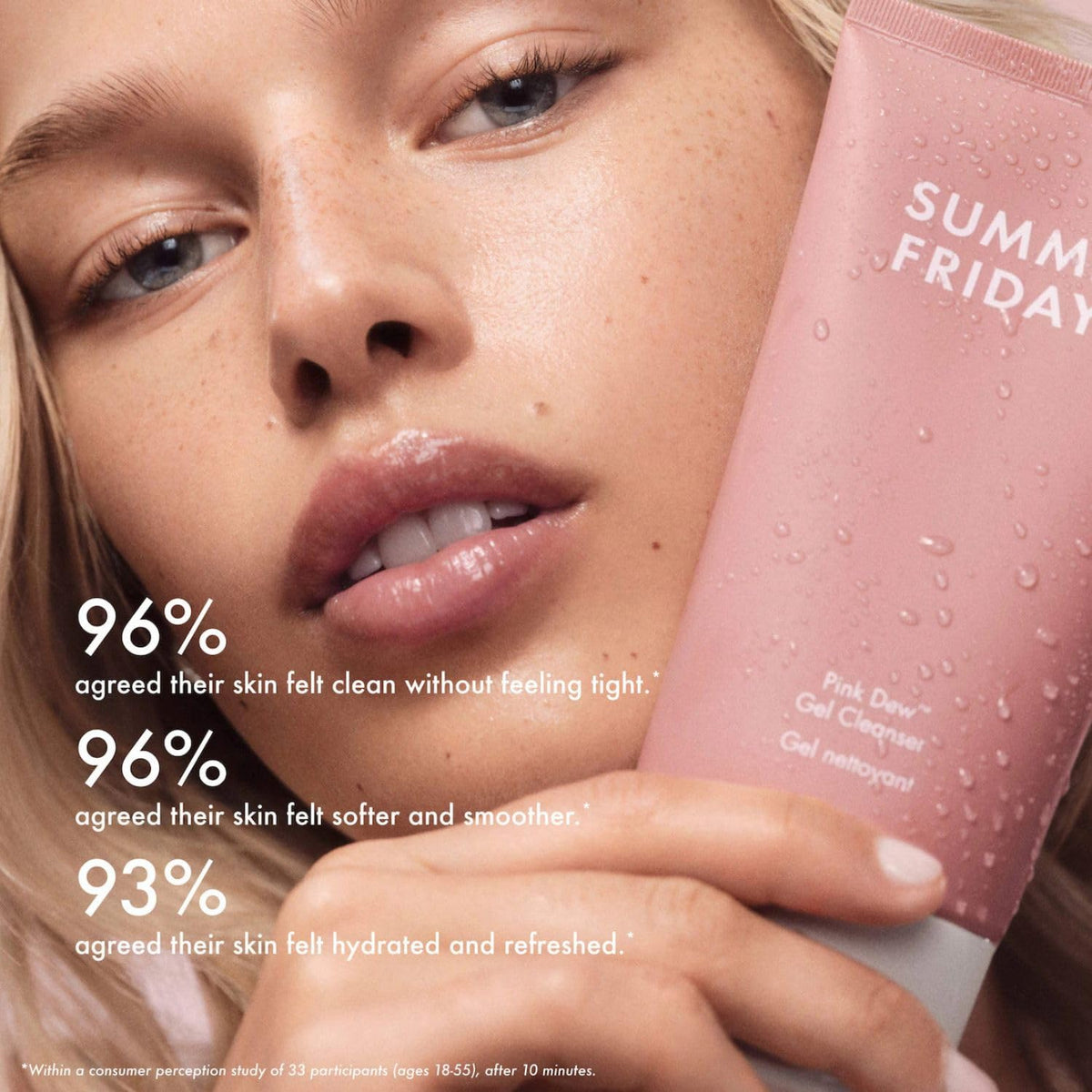 Summer Fridays gel texture close-up highlighting lightweight hydrating consistency