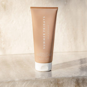 Summer Fridays scent inspiration shot with coconut and vanilla conveying comforting fragrance benefit