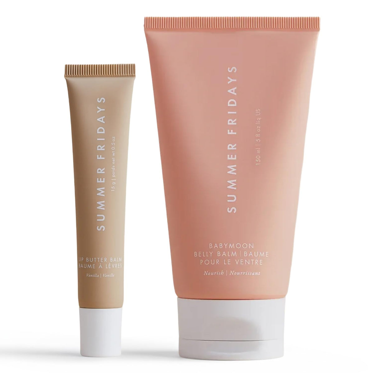 Summer Fridays front packaging showing both balms for gift giving and convenience