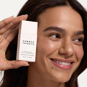 Summer Fridays before and after faded redness with natural even tone benefit