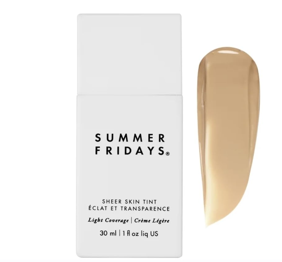 Summer Fridays Sheer Skin Tint front packaging showing shade and hydrating finish