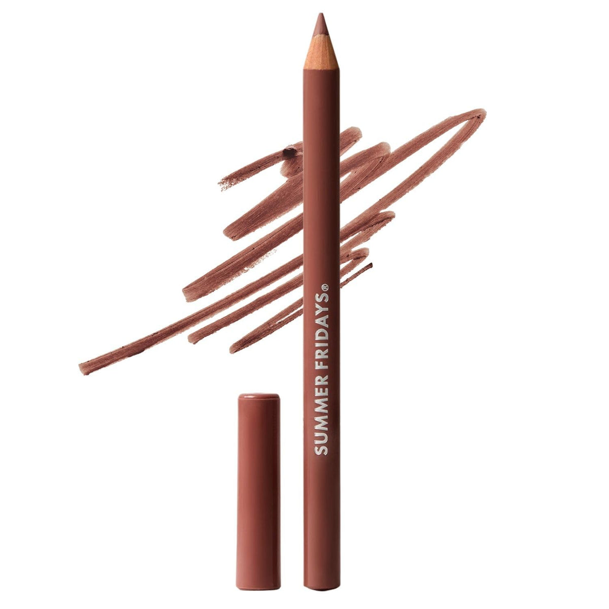 Summer Fridays front packaging showing SoftLine Toffee and neat pencil