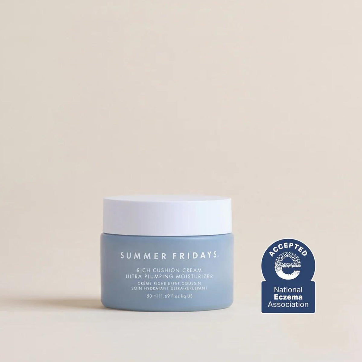 Summer Fridays cream texture close-up highlighting rich cushiony finish