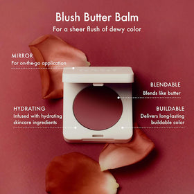 Summer Fridays close-up texture of blush balm demonstrating creamy, blendable finish