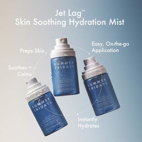 Summer Fridays mist texture on skin demonstrating instant dewy, soothing finish