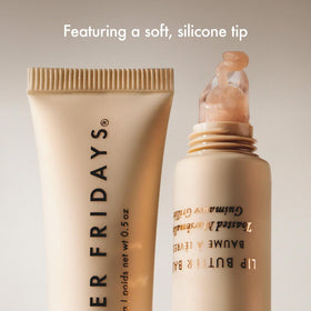 Summer Fridays Lip Butter inside a small bag illustrating portability and convenience