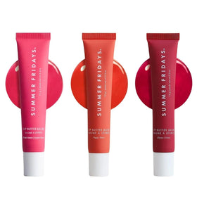 Summer Fridays trio front view showing three tinted balm pots for quick hydration