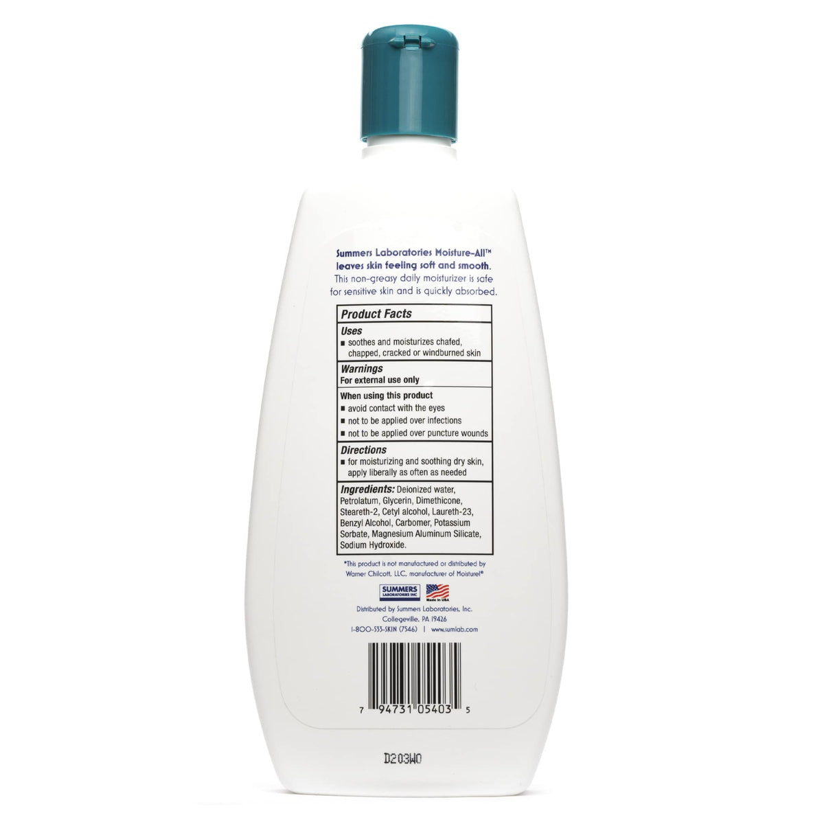 Summers Laboratories Moisture-All in a bathroom setting, suggests daily routine and dependable use