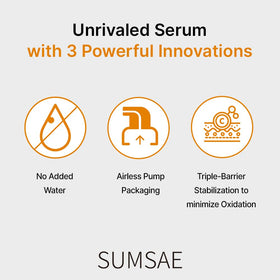SUMSAE being dispensed onto fingertips to show easy application and quick absorption