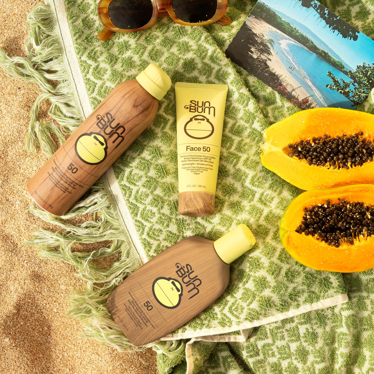 Sun Bum applied to face demonstrating lightweight, non-greasy coverage