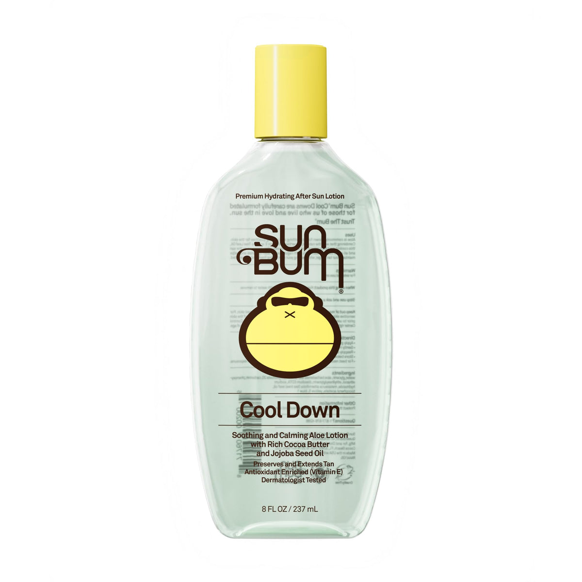 Sun Bum front packaging of Cool Down aloe gel showing bottle and branding for fast relief
