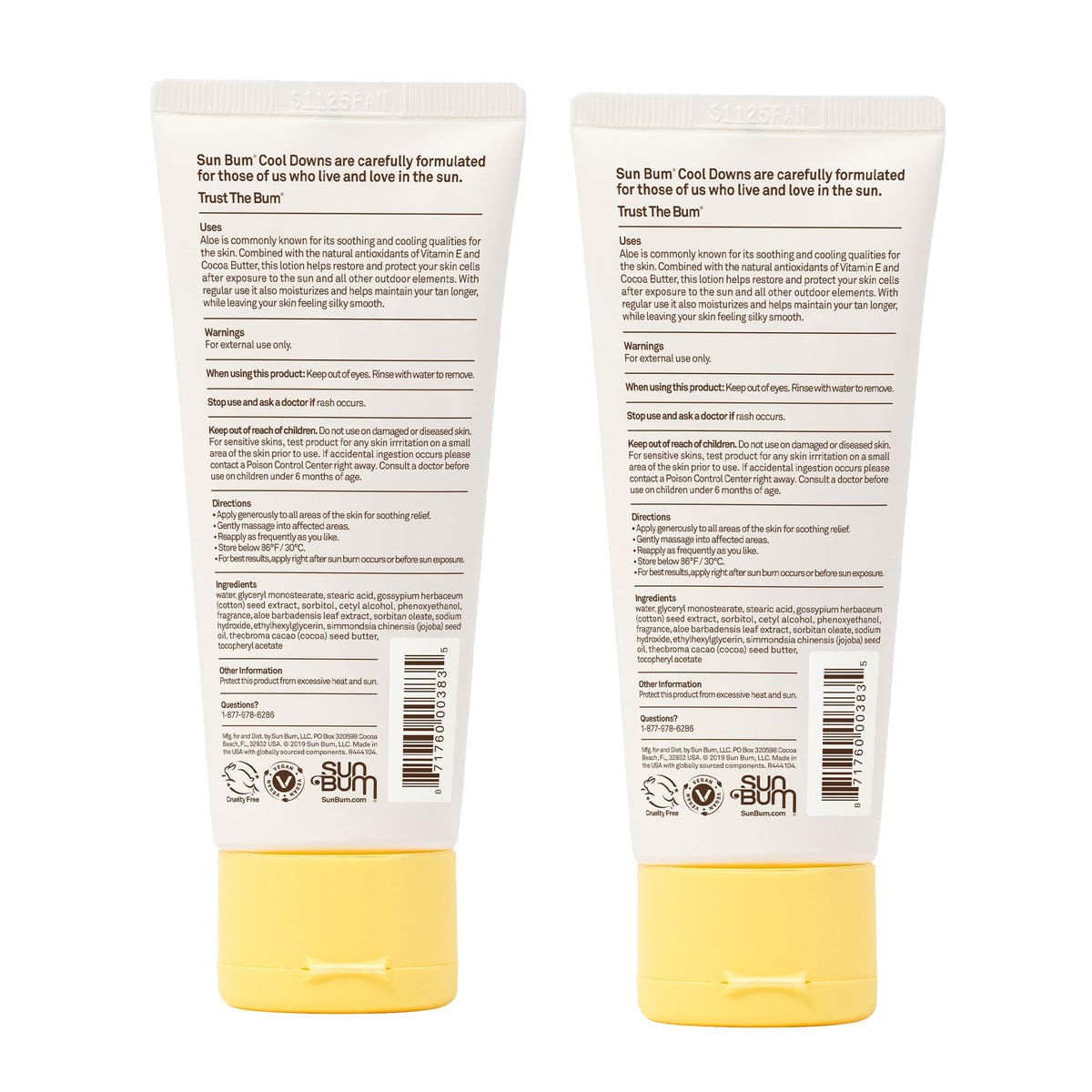 Sun Bum size comparison next to sunglasses highlighting travel-friendly 3 oz convenience