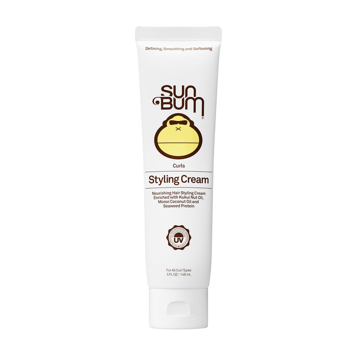 Sun Bum front packaging showing 5 oz tube and benefits for defined curls