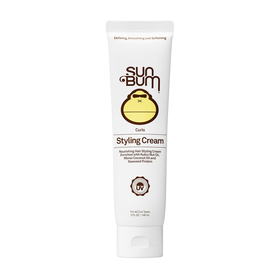 Sun Bum front packaging showing 5 oz tube and benefits for defined curls