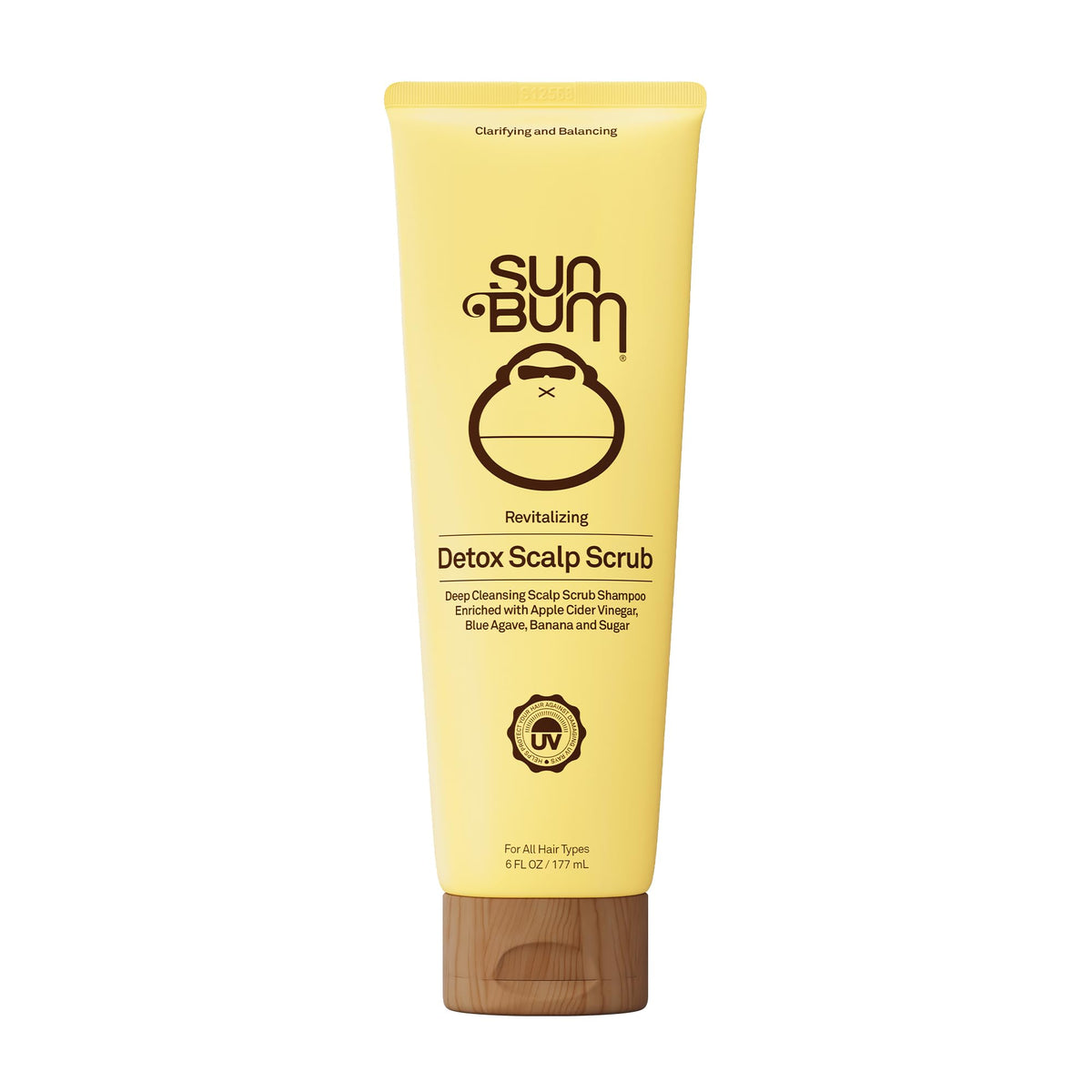 Sun Bum front packaging showing product and benefits for deep cleansing
