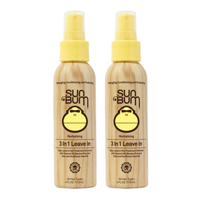 Sun Bum front packaging showing 3-in-1 spray for easy detangling and shine