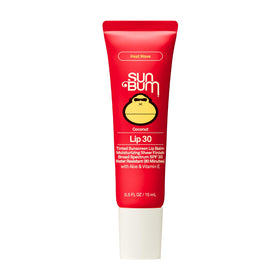 Sun Bum front packaging showing tinted SPF 30 lip balm protecting lips