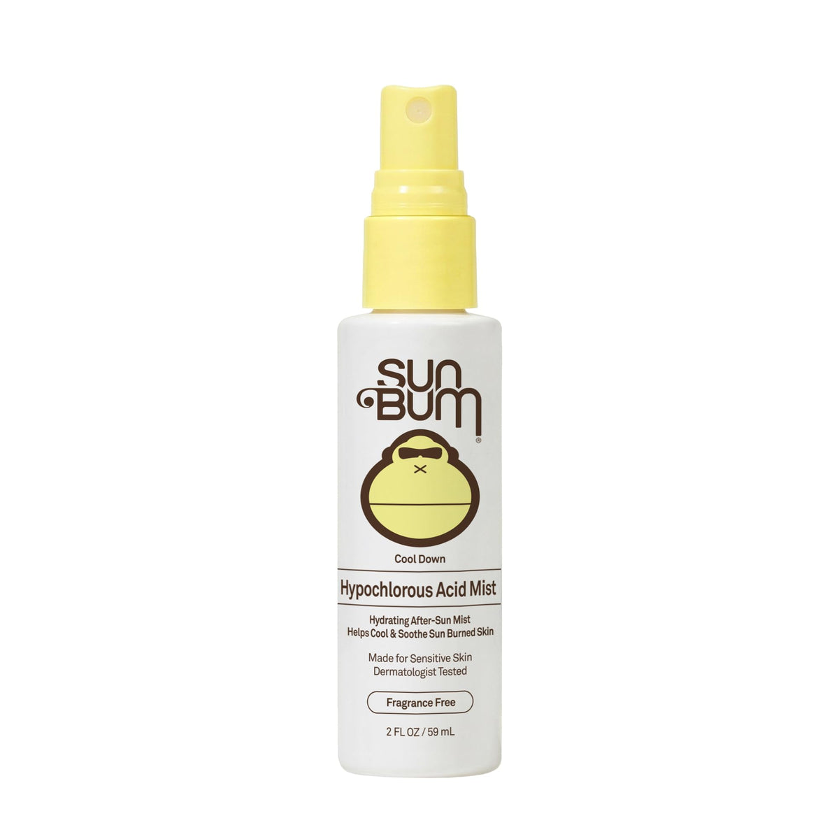 Sun Bum bottle front packaging showing branding and size, easy grab
